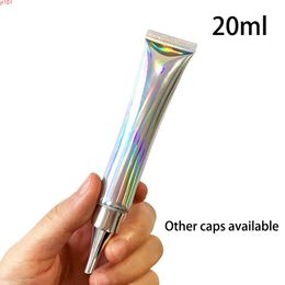 Silver 20ml Plastic Soft Tube Empty 20g Eye Cream Bottle Liquid Foundation Lipgloss Packaging Squeeze Container Free Shippinggood qty