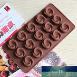 Cake Tools Silicone Flower Rose Swirl Shape Chocolate Mold Jelly Cany Bake Ware D595