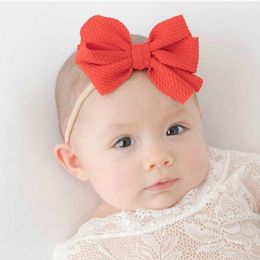 wool combs UK - Free DHL INS 30 Colors Newborn Baby Big Bow Headbands Solid Color Sweet Cute Hairbands For Kids Girls Headwrap Hair Accessories