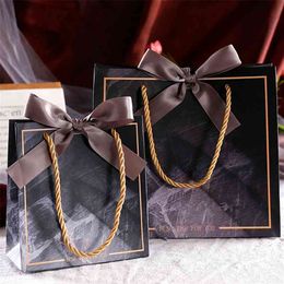10pcs Marble Gift Bag Box for Party Baby Shower Paper Chocolate Boxes Package/Wedding Favours Birthday gifts papieren candy Boxe 210402