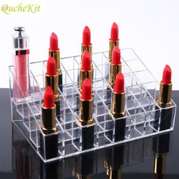 Storage Boxes & Bins 36/40 Grids Clear Plastic Makeup Organiser Box Lipstick Jewellery Cosmetic Case Holder Display Stand Organisers