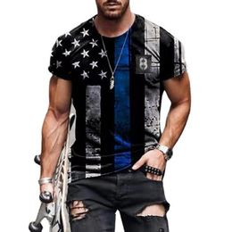 G-Life 2021 Design Men's T Shirts Fashion Print Star Spangled Banner T-shirts For Male Breathable Oversize Outdoor Homme