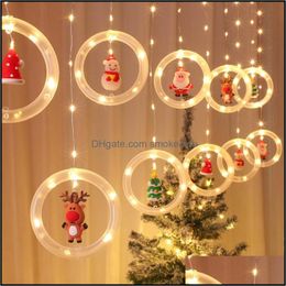 Christmas Decorations Festive & Party Supplies Home Garden Window Decoration Wishing Ball Led Lights Flashing String Light Starry Xmas Tree