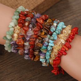 Natural Crystal Stone Energy Beaded Charm Bracelets Bangle Yoga Jewellery For Men Women Lover Party Club Decor