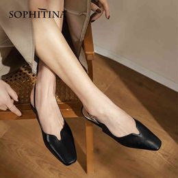 SOPHITINA Retro Women's Sandals All-match Basic Toe-covering Spring Summer Ladies Shoes TPR Non-slip Female Shoes AO566 210513