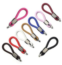 Woven Rope Keychain Party Favour Metal Creative Handmade Car Key Ring Pendants Household Products Pendant keychains 5colors
