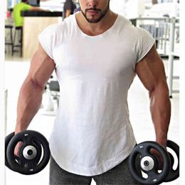 Brand Fitness Men Clothes Muscle Solid Gym Tank Tops Hip Hop Vest Street Wear Slim fit Sleeveless shirt