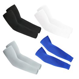 Elbow & Knee Pads UV Sun Protection Solid Arm Sleeves Cycling Armguard Bicycle Cover Running Fishing Camping Men Women MTB Bike Elastic Cuff