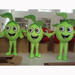 High quality Green Apple Mascot Costumes Halloween Fancy Party Dress Cartoon Character Carnival Xmas Easter Advertising Birthday Party Costume Outfit