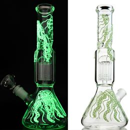 6 Arms Tree Perc 11 Inch 18mm Female Joint Rig Hookahs 5mm Thick Glass Water Bongs Oil Dab Rigs With Bowl