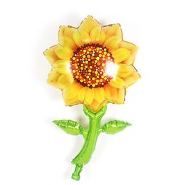 Sunflower Foil Balloons Sunflower Birthday Decor Kids Party Baby Shower Decoration Globos Boys Toys