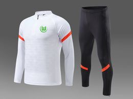 VfL Wolfsburg men's Tracksuits outdoor sports suit Autumn and Winter Kids Home kits Casual sweatshirt size 12-2XL