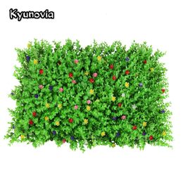 16"x24" Artificial Grass Wall Panel Eucalyptus Hedge Mat Floral Fence Screen Greenery Turf Outdoor&Indoor Decor Faux Plants KW13