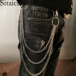 Punk Street Trouser Chain For Women Men Metal Wallet Belt Chain Hipster Key Chain Pant Keyring HipHop Jewelry