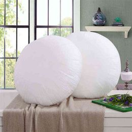 45/50/55cm Round White Cushion Pillow Interior Insert Soft PP Cotton for Home Decor Sofa Chair 211110