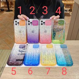 Gradients Cases Luxury Cover 2in1 PC Frame 2.0mm TPU With Sliding Window for iPhone13 12 mini pro max 11 XR XS 8 We Could Custom SamsungS21 PLUS Ultra A11 A31 A01 A12 A32 A51