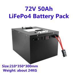 Rechargeable 72V 50Ah LiFePo4 Battery Pack Steel Case Built-in BMS For Electric Motorboat Golf Cart Energy Storage