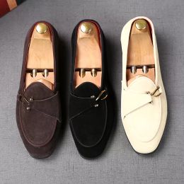 Handmade Pointed Toe Formal Moccasins Shoes Autumn Summer Men Fashion Party Wedding Office Male Oxford Dress Leather Loafers