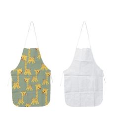 Sublimation Kitchen Aprons Blanks Apron Textile DIY Oil Proof Antifouling Heat Thermal Transfer Printing White Cloth Uniform Scarf HHC7568