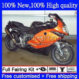 Body +Tank cover For BMW K1200 S K 1200 S K1200S K1200-S 05-10 Bodywork 4No.20 K-1200S 05 06 07 08 09 10 New orange K 1200S 2005 2006 2007 2008 2009 2010 Full Fairing Kit