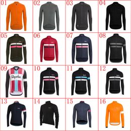 Pro Team Rapha Cycling Long Sleeve Jersey Mens MTB bike shirt Autumn Breathable Quick dry Racing Tops Road Bicycle clothing Outdoor Sportswear Y21042120