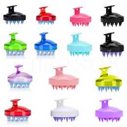 Silicone Shampoo Brush Scalp Massage Brushs Comfortable Hair Washing Comb Body Bath DB985