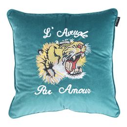 Luxury designer pillow case classic Tiger head pattern embroidery cushion cover 45*45cm for home decoration and festival Christmas family gifts 2022