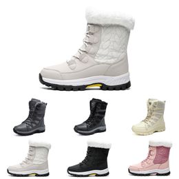 Botas de inverno homens sapatos mulheres preta outdoor neve aquecer bota de pelúcia moda respirável mens instrui sneakers