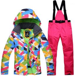 Leader Sales Winter Jacket Female Ski And Pants Outdoor Single Suit 10000 Waterproof Windproof Warm