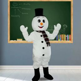 Performance Xmas Snowman Mascot Costumes Christmas Fancy Party Dress Cartoon Character Outfit Suit Adults Size Carnival Easter Advertising Theme Clothing