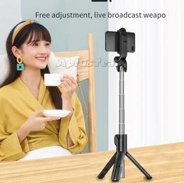 XT02S Wireless Bluetooth Selfie Stick Tripod Stand Foldable With Fill Light Shutter Remote Control For Iphone Xiaomi Android New Fashion