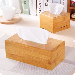 Bamboo Tissue Box for Home Office Hotel Napkin Wood Holder Towel storage Table Decoration Accessories Supplies
