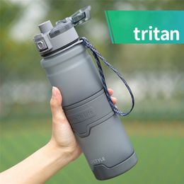 Tritan plastic water bottle sports fitness water bottle portable outdoor travel hiking bicycle sports kettle home tea cup 210914