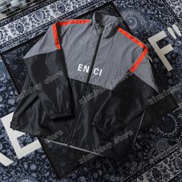 21ss mens women designers Jackets paris Windbreaker Letter oversize clothes streetwear Coats Outerwear long sleeve men Clothing Orange Grey M-2XL