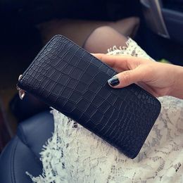 Wallets 2021 Fashion Women Clutch PU Leather Female Long Wallet Stone Grain Coin Purses Mobile Phone Bags Lady Card ID Holders 2