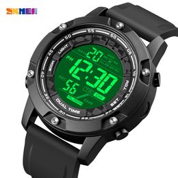 SKMEI Japan Digital movement Military 100M Waterproof Male Wristwatch Stopwatch Calendar Sport Watches Relogio Masculino 1762 X0524