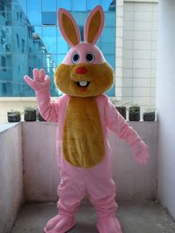 Festival Dress Pink Bunny Rabbit Mascot Costumes Carnival Hallowen Gifts Unisex Adults Fancy Party Games Outfit Holiday Celebration Cartoon Character Outfits