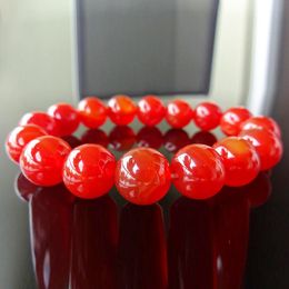 MG1149 natural Genuine Brazil Carnelian Stone Bead bracelet for Men 12 MM Natural Gemstone Bracelet