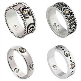 Classic g 925 Sterling Silver retro Skull Ring couple men and women fashion personality luxury brand party gift Jewellery