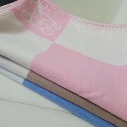 Luxury designer Signage blanket children's baby cashmere blankets classic pony pattern double-sided jacquard high quality soft and comfortable fabric 2022