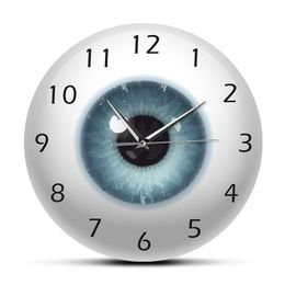 eye anatomy UK - The Eye Eyeball Pupil Core Sight View Ophthalmology Silent Wall Clock All Seeing Human Body Anatomy Novelty Watch Gift 211027