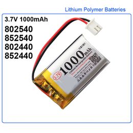 2pcs 802540 852540 3.7v 1000mah rechargeable li-polymer battery for digital product electric toy recording pen bluetooth headset