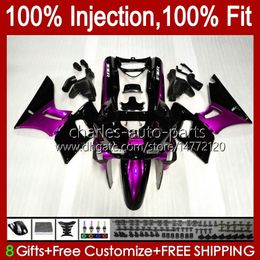 Injection OEM Body For KAWASAKI rose black new NINJA ZZR 600 400 ZZR400 1993 1994 1995 1996 1997 1998 1999 84HC.122 ZZR600 ZZR-400 ZZR-600 00 01 02 03 04 05 06 07 ABS Fairing