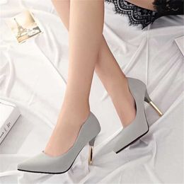 SLYXSH Women Pumps 2019 New Arrival Super Women Shoes High Heel Pointed Hollow Shallow Mouth Wedding Woman X0526