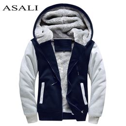 ASALI Bomber Jacket Men Brand Winter Thick Warm Fleece Zipper Coat for Mens SportWear Tracksuit Male European Hoodies 211014