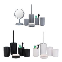 Bath Accessory Set Bathroom Accessories Toothbrush Cup Soap Box Lotion Dispenser For Home El Outdoor Traveling Supplies