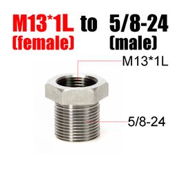 M13*1L To 5/8-24 Stainless Steel Fuel Philtre Thread Adapter SS Solvent Trap Adapter for Napa 4003 Wix 24003 Reverse Left