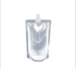 100ml Stand Up Drinking Package Transparent Pout Bag White Doypack Spout Pouch Bags For Beverage Milk