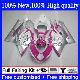 Bodywork OEM For MV Agusta F4 R312 750S 750 1000 CC R S 1000CC 2005 2006 Body 6No.72 MA MV F4 312 1078 S 05-06 Cowling 312R Silver pink hot 750R 1000R 05 06 Fairing Kit