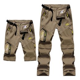 Styles Spring Summer Quick Dry Mens Cargo Pants Removable Breathable Pants Men OutdoorHiking Trekking Tactical Pants Men Trouse